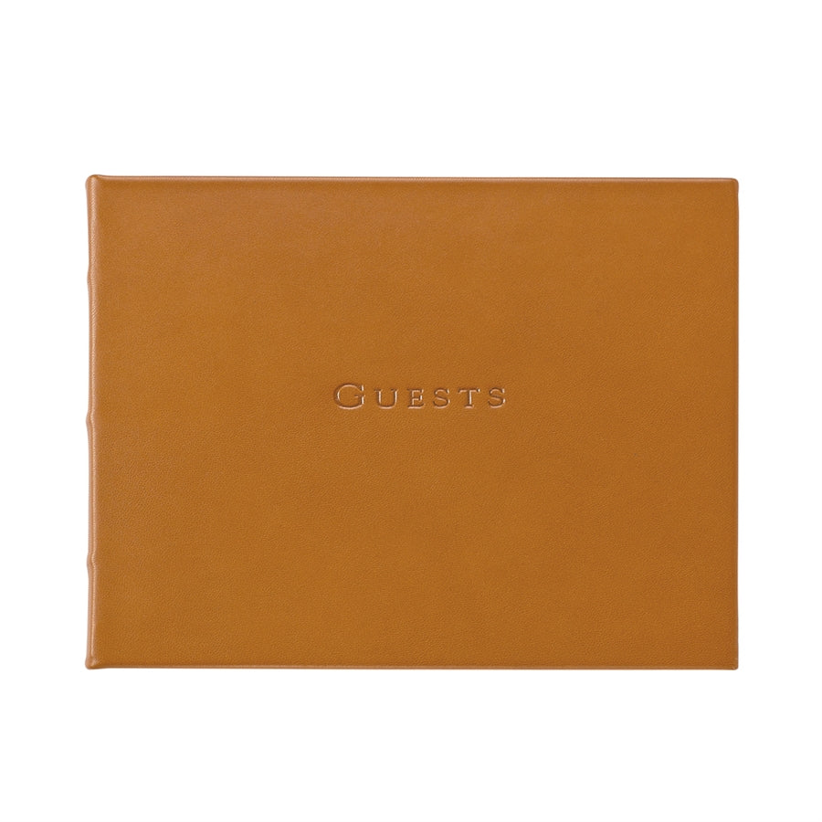 Italian Gold Edge Leather Guest Book