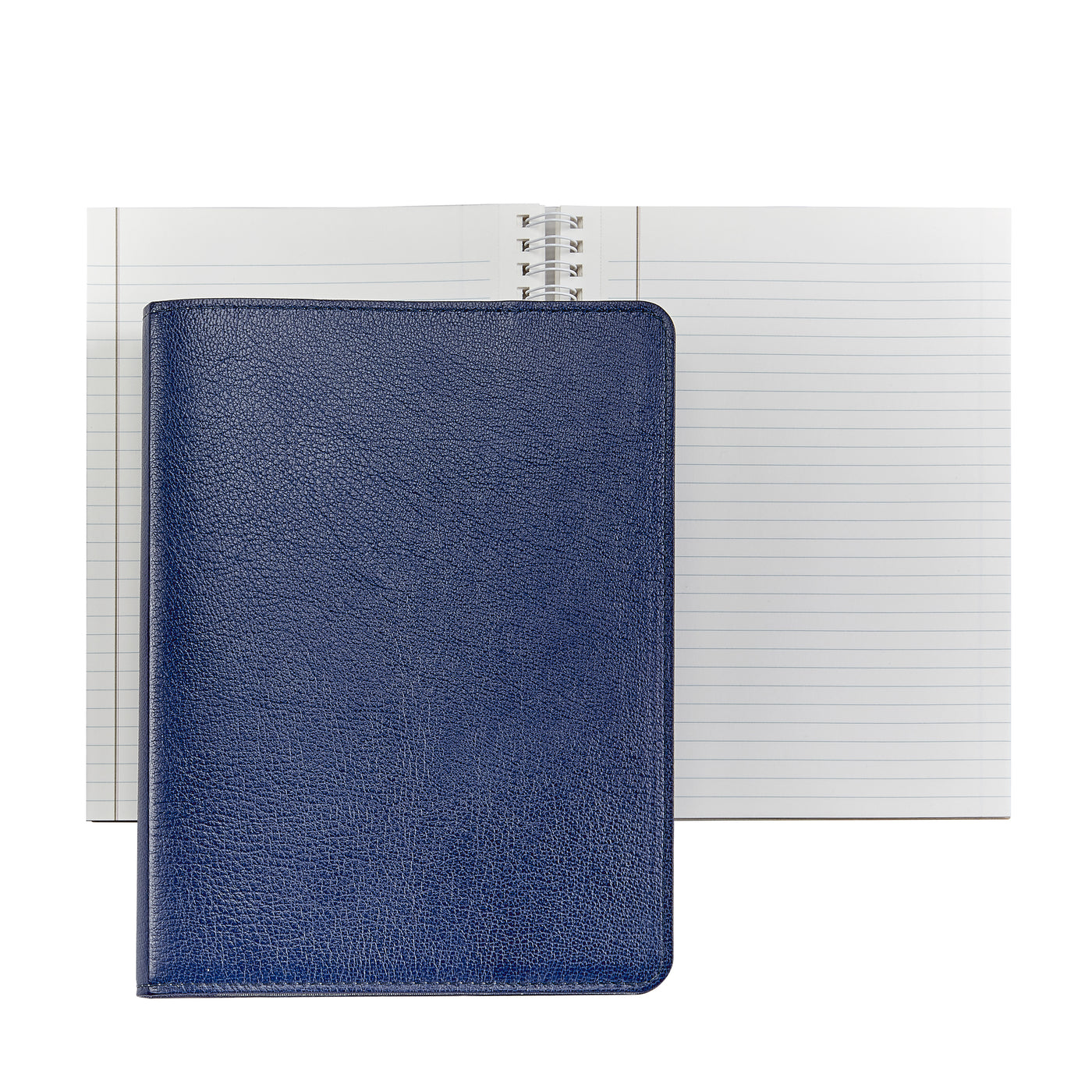 Navy Blue Refillable Leather Wrap Journal Cover