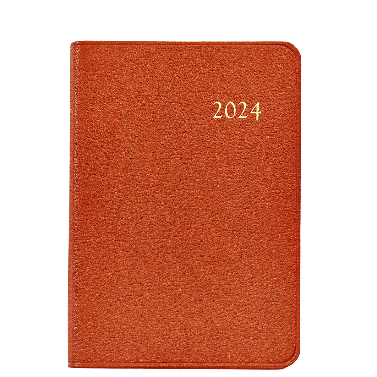 2024 Desk Diary 9inch Sapphire-Blue Crocodile Embossed Leather by Graphic Image