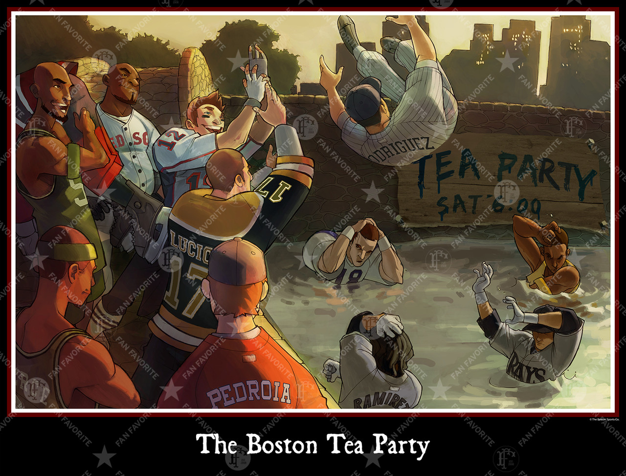 The Boston Tea Party Wall Print (original) - I Love Boston ...