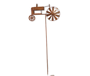 Rust Tractor Spinner Stake