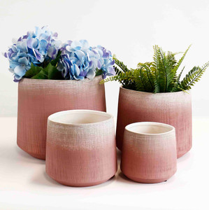 Denim Pink Cover Pots Denim Pink Cover Pots