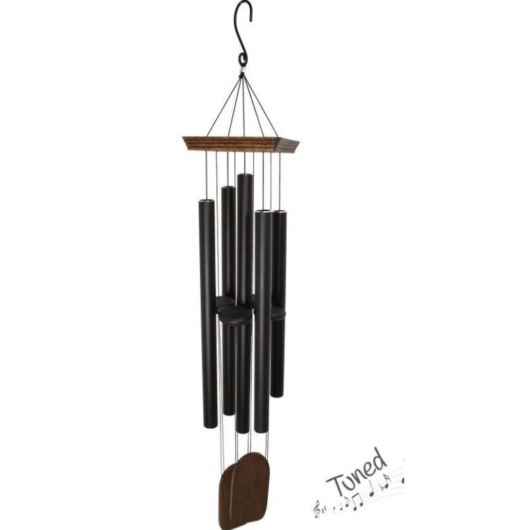 120cm Black Wind Chime - 5 Tube