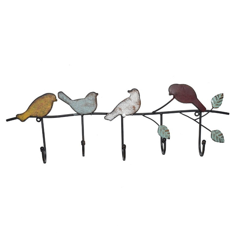Bird Wall Art with Hooks
