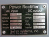 IPR Systems AC In: 480V 3PH 60Hz 29A - DC Out: 0-20V 0-100A 2kW Power Rectifier (PM1603-1)