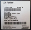 Foxboro I/A Series CM400YK-0F FBM 9 Contact / Vdc Input / Output PLC PO400YK (EBI1549-1)