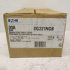 NEW Eaton DG221NGB 30A Fusible General Duty Safety Switch 30 Amp 240V 1PH 2P NIB (AH0335-7)