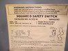 NEW Square D H-223 N Series D2 100 Amp 240V Fusible Safety Switch 2P New No Box (AH0341-4)