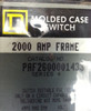 Square D PAF2600001433 2000A Switch Type PAL PAF Breaker 2-Pole 2000 Amp Shunt (EBI4559-1)