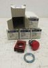 Image of (LOT OF 5) NEW GE P9CLRD Pilot Light Red Cap Polished Chrome Diffused IEC NIB