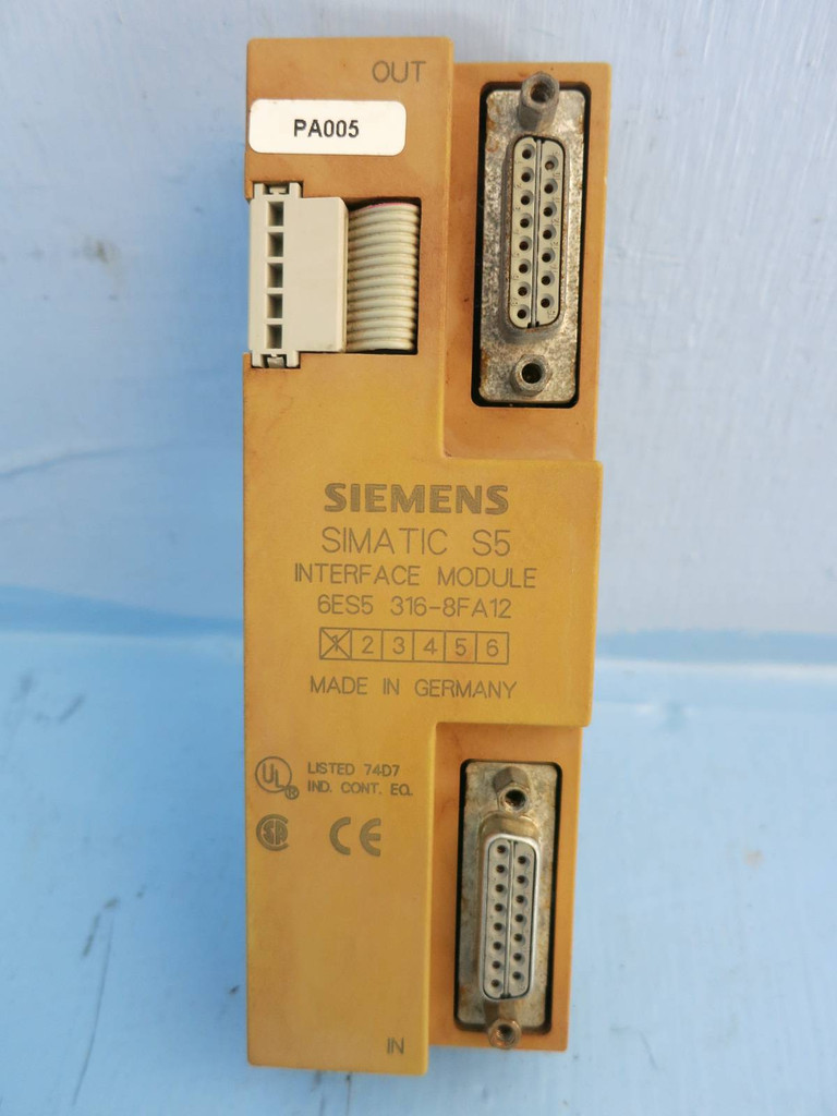 Siemens 6ES5 316-8FA12 Interface Module Simatic S5 PLC Simadyn D 6ES53168FA12 (PM1546-14)