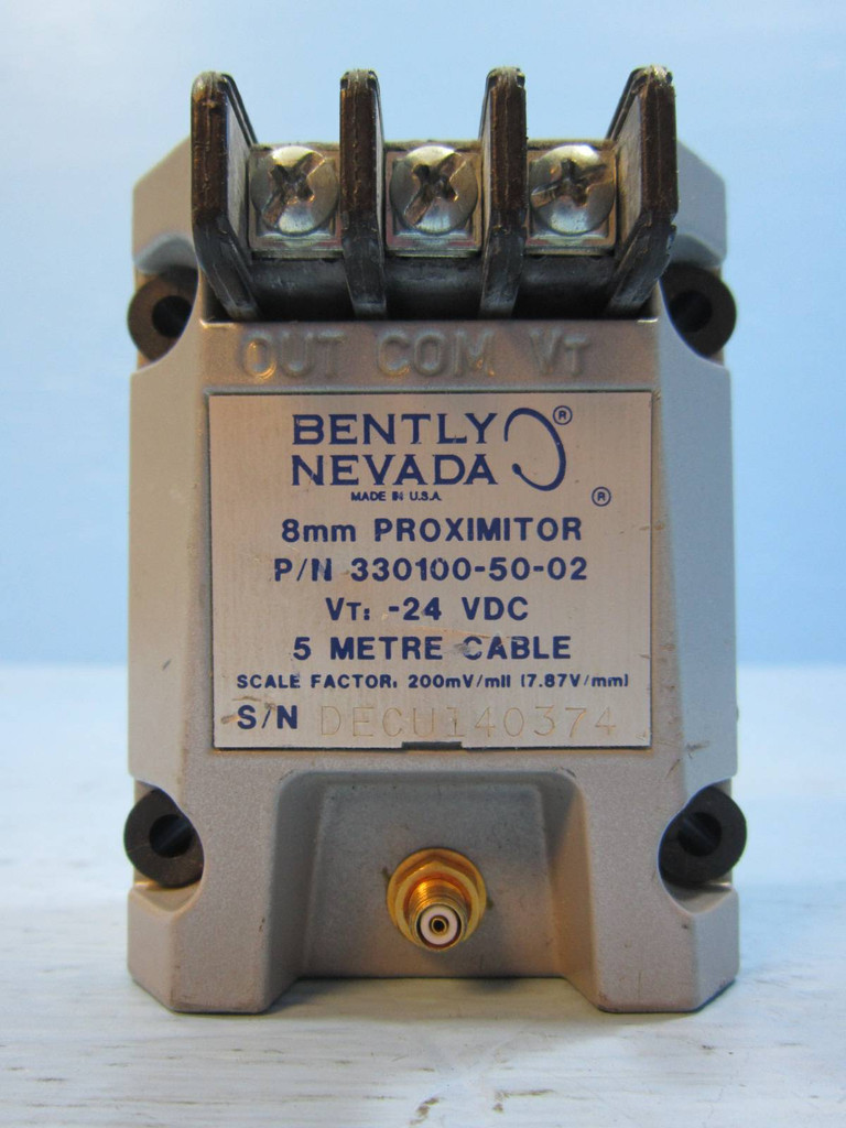 Bently Nevada 330100-50-02 Proximitor Sensor 3300 5 MM 8 MM 5 Metre Cable PLC (NP0930-1)