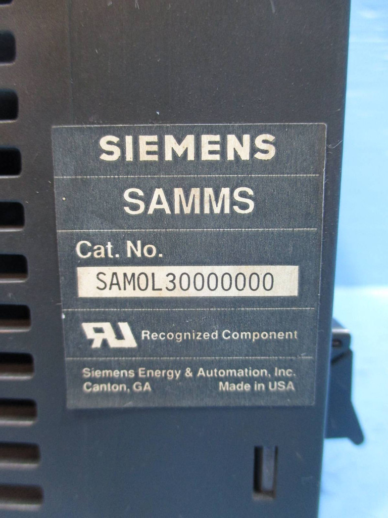 Siemens SAM0L30000000 SAMMS Advanced Motor Master System Power Supply PLC Module (TK1348-1)