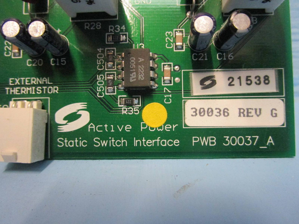 Active Power Static Switch Interface 30037_A 30036 ActivePower PCB Control Board (NP0833-5)