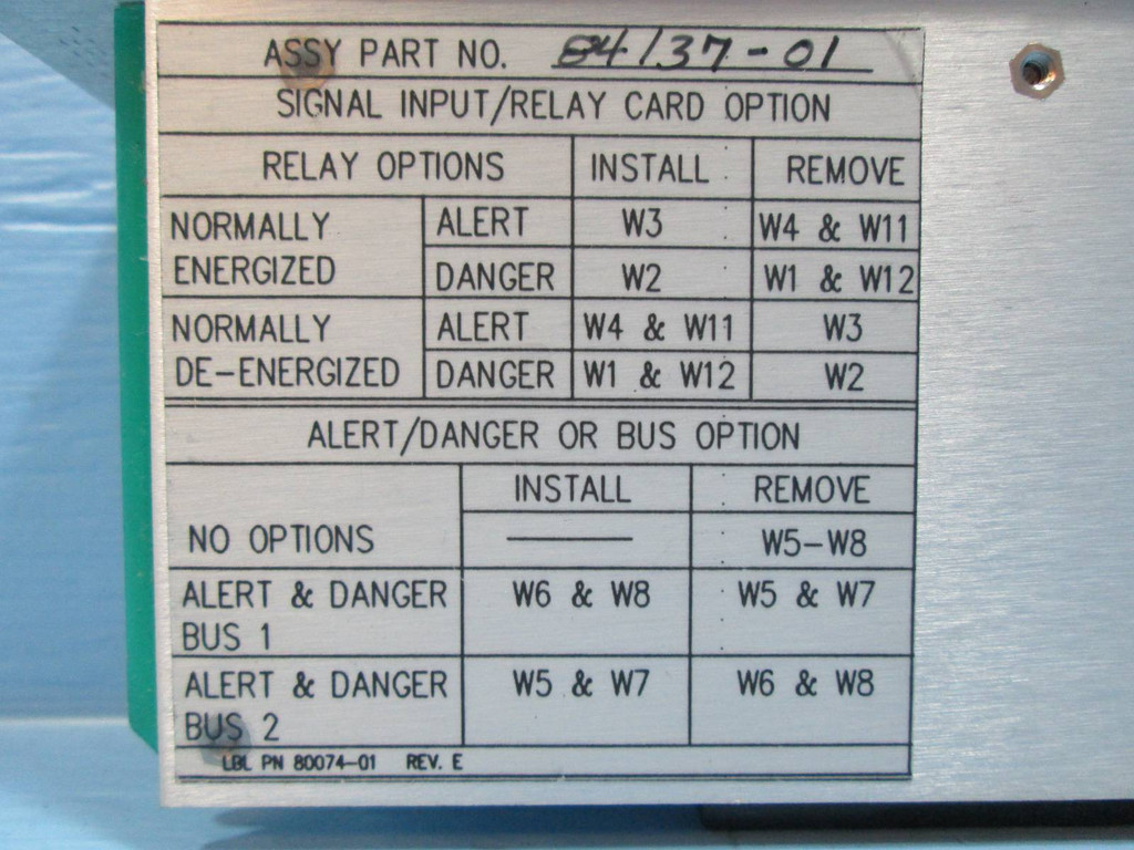 Bently Nevada 84137-01 XDCR I/O & Record Terminals 79669 78462 PLC Bentley 3300 (NP0892-5)