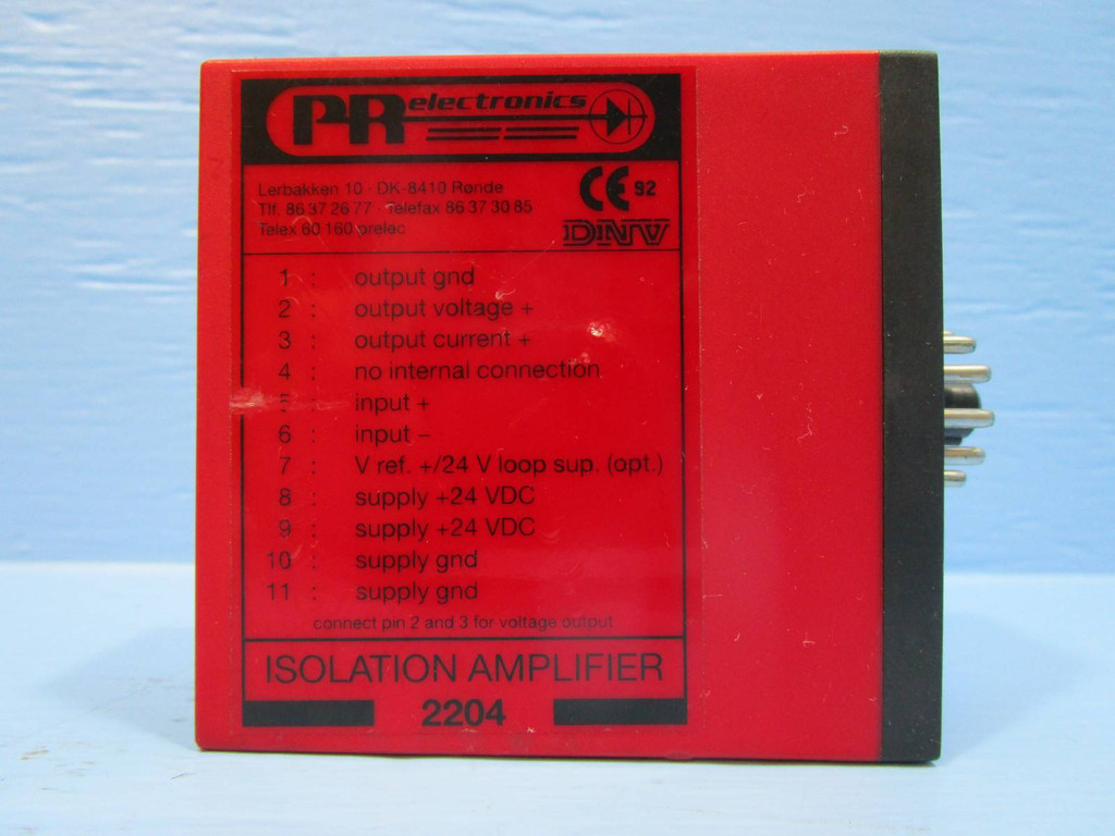 PR Electronics 2204 Isolation Amplifier Input 4-20 mA Amp Output 0-20 mA 24 VDC (NP1202-10)