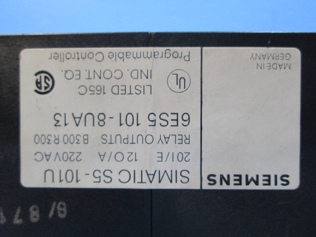 Siemens 6ES5101-8UA13 Simatic S5 Central Controller Module PLC 101U  6ES5 101 (NP1213-1)
