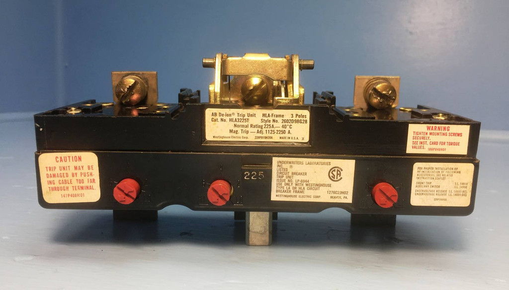 CH Westinghouse HLA3225T 225A Circuit Breaker Trip Unit Type LA & HLA 225 Amp (EM1568-1)