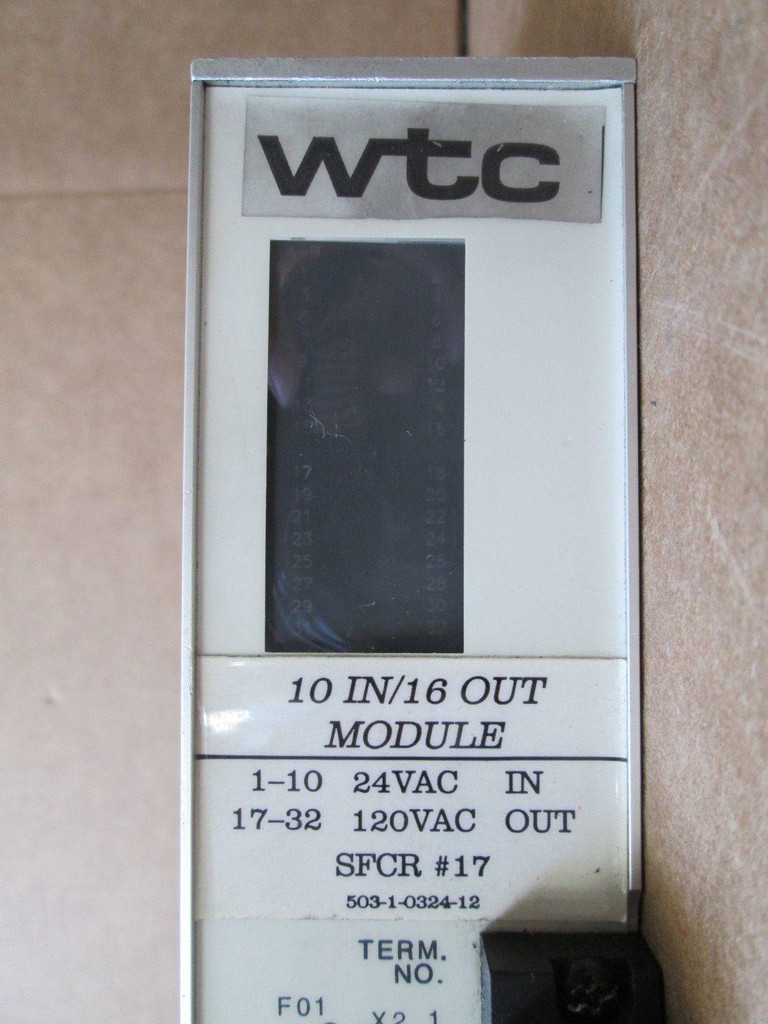 WTC Robotron Pilot I/O Module 503-1-0324-12 Weld Control 50310324-12 Series 400 (EBI5339-15)