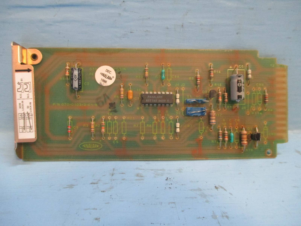 Panalarm 70-A1N Lock in Circuit Board 70A1N 12 VDC P/N 070-0103-3-01-B PLC (TK2098-35)