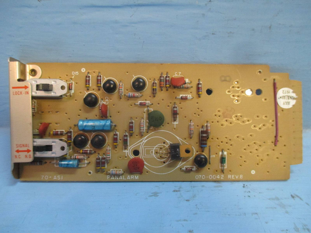 Panalarm 70-AS1 Lock in Circuit Board PLC 70AS1 P/N 070-0042 Rev. 8 12 VDC (TK2096-3)