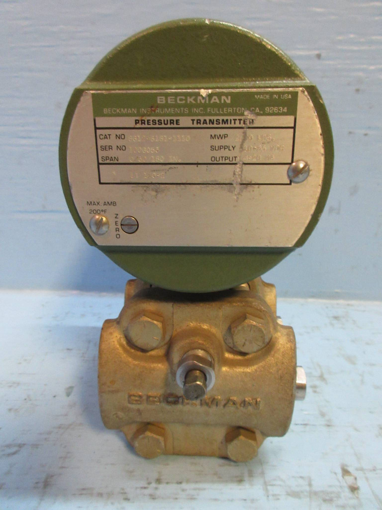 Beckman 8612-6181-1110 Pressure Transmitter 2500 LBS 10-35 VDC 4-20 MA Rosemount (TK2186-1)
