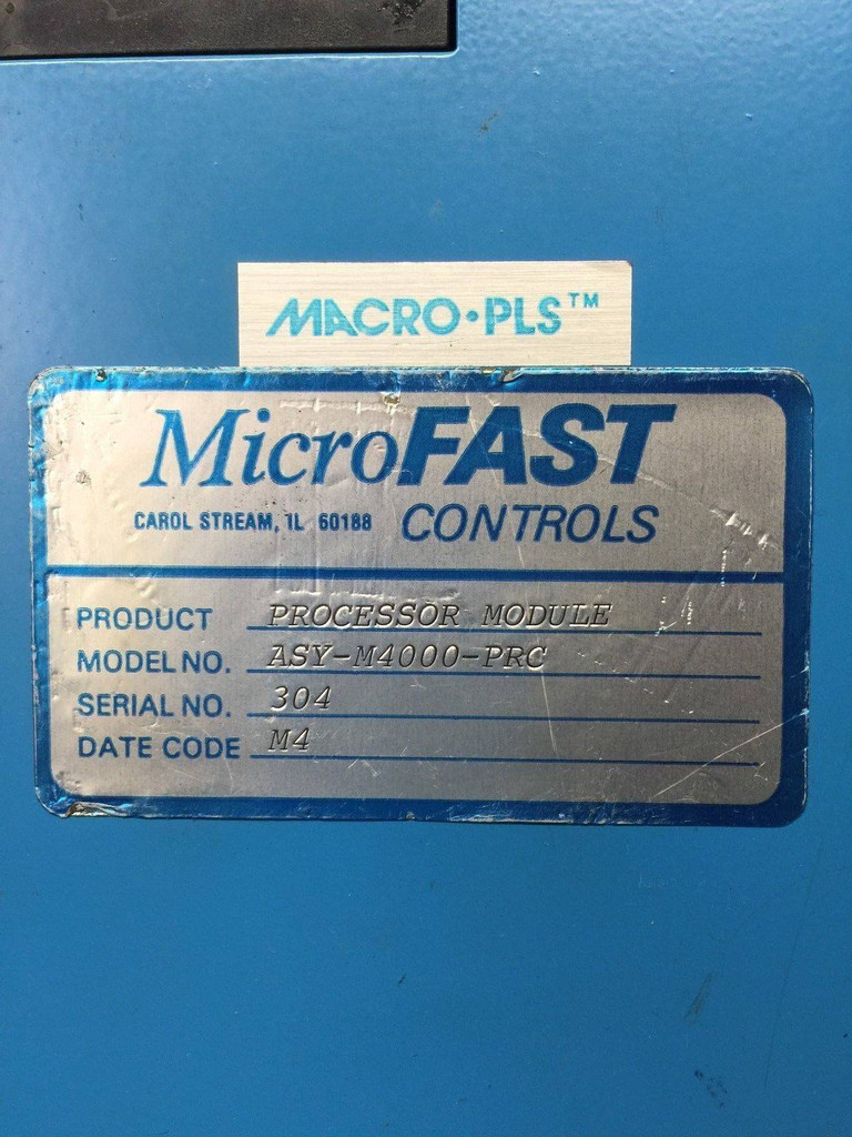 Microfast MACRO-PLS ASY-M4000-PRC Processor Module M4000 (MM0678-3)