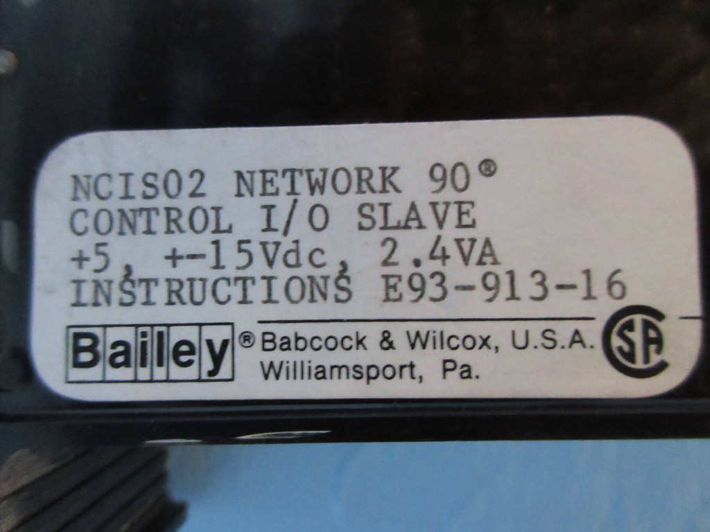 Bailey NCIS02 Network 90 Control I/O Slave Module 6637087C1 infi-90 ABB Symphony (TK2305-3)