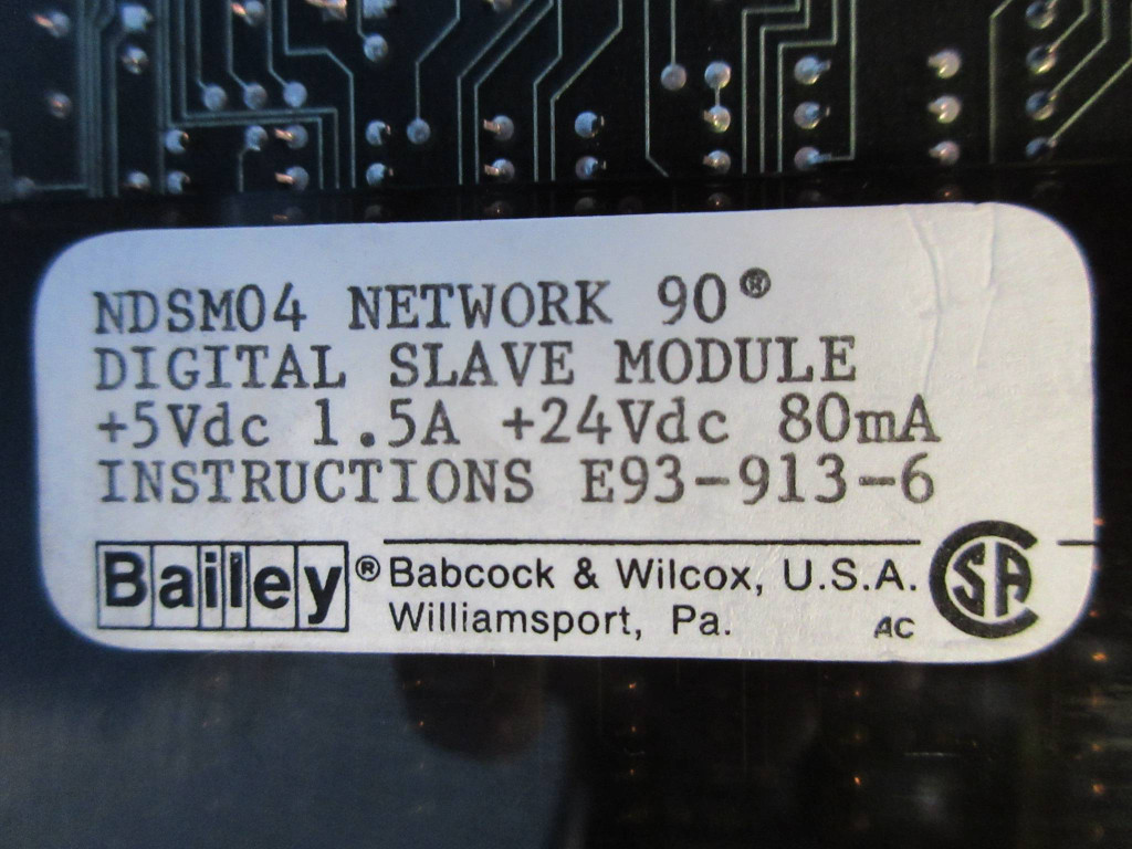 Bailey NDSM04 Network 90 Digital Slave Module 6635582B1 ABB Symphony infi-90 (TK2313-2)