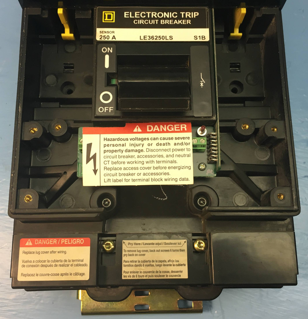 Square D I-Line LE36100LS 250A Circuit Breaker w/ 100 Amp Plug LE36100 S1B LSI (EM1719-4)