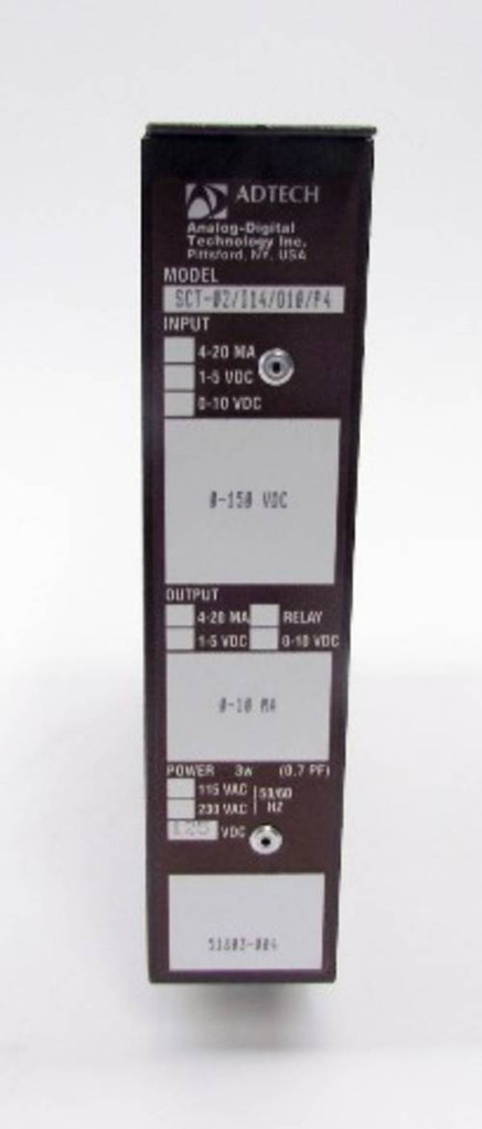 New ADTECH SCT-02-I14-O10-P4 125V Input 1-5VDC Output 4-20MA Transmitter NIB (YY3515-2)