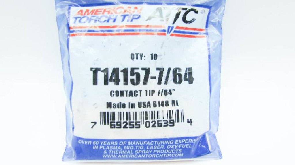 10pk American Torch Tip T14157-7/64 7/64" Sub-Arc/Semi Auto Sub-Arc Contact Tip (YY1199-4)