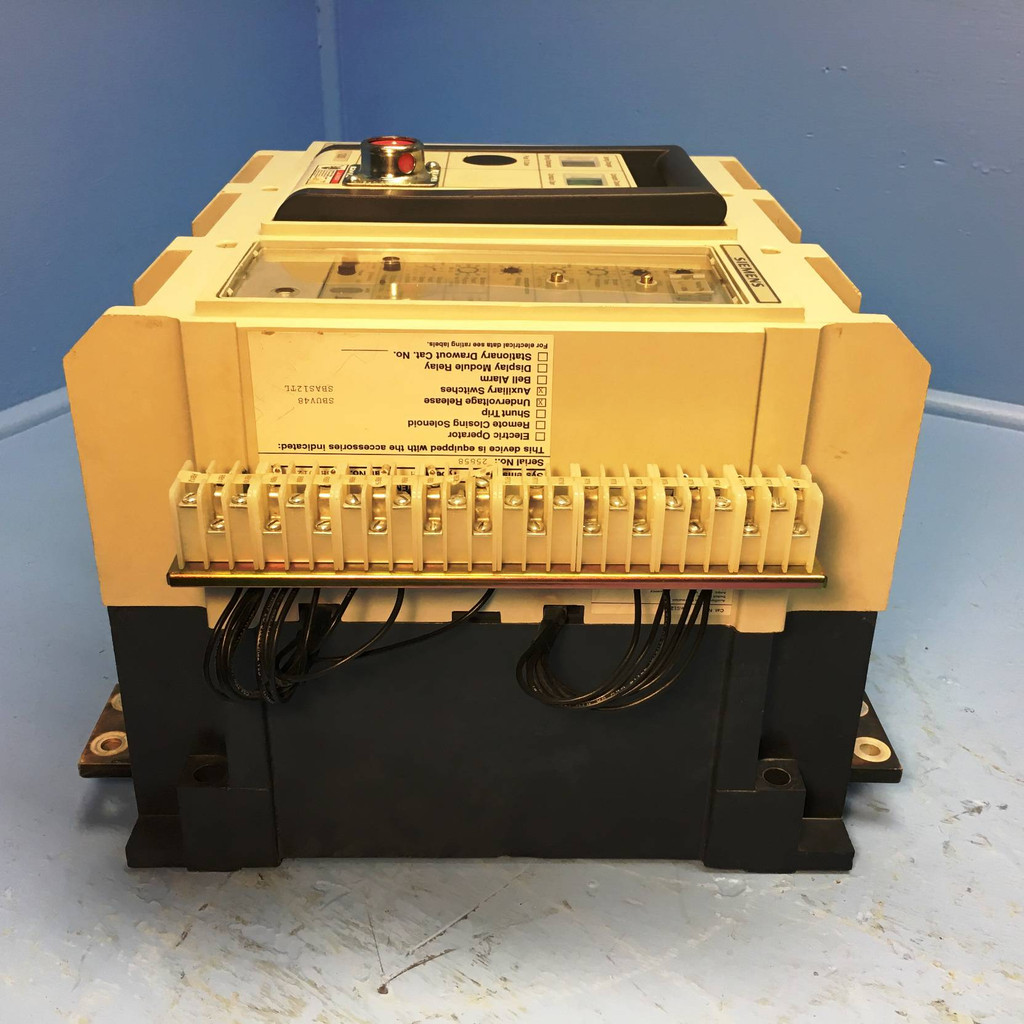 Siemens SBH2012 SBH 1200 Amp LI Circuit Breaker 1200A Plug & Aux & UVR SBH2012F (EM1864-1)