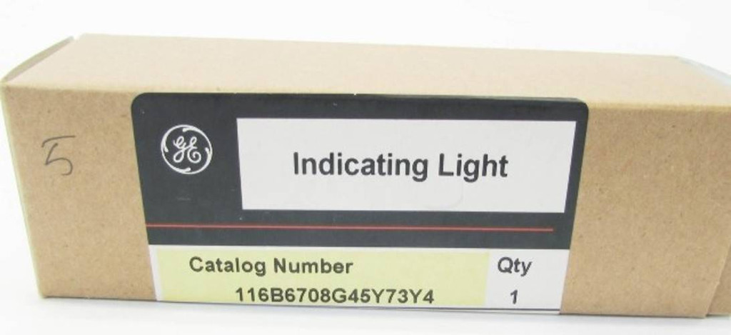 New GE 116B6708G45Y73Y4 120V 1900Ohms 12.5W Yellow Indicating Light NIB (YY1627-10)