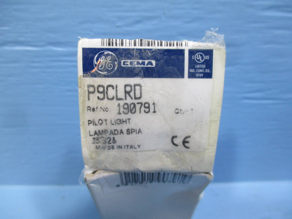 GE P9CLRD Red Cap Polished Chrome Diffused IEC Pilot Light NEW (LOT OF 10) NIB (YY0340-52)