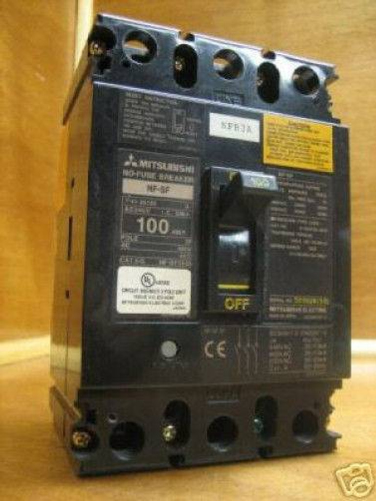 Mitsubishi NF-SF3100 100A Circuit Breaker 480V NF-SF 100 Amp NFSF-3100 480 VAC (EBI2909-7)