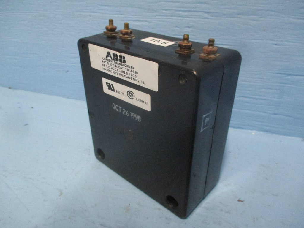 ABB 190-4-010 Current Transformer Ratio 10:5A CT (DW0239-7)