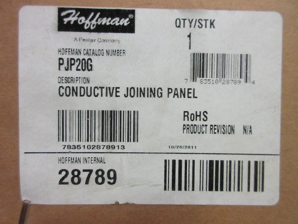 Hoffman PJP20G New in Box Enclosure Conductive Joining Sub-Panel 28789 NIB (TK2695-1)