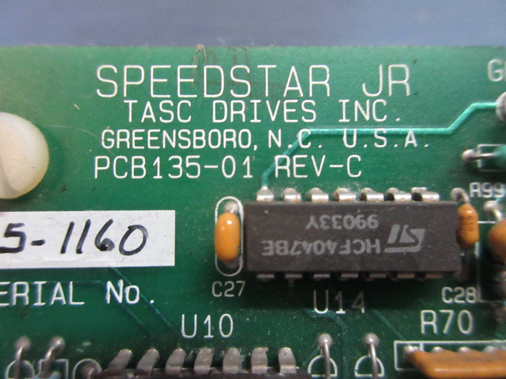 Tasc Drives Speedstar Jr Drive PCB135-01 Rev-C PCB134-01 Rev-B Graseby Controls (TK2804-2)