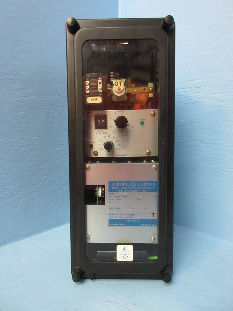GE 12SGC21C1A Rev. B Static Negative Phase Sequence Time Overcurrent Relay 5A (TK3154-1)