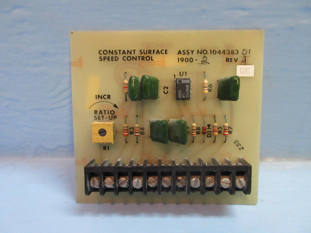 Reliance Electric 1044383-01 Rev. A Constant Surface Speed Control PLC Board (TK3385-3)