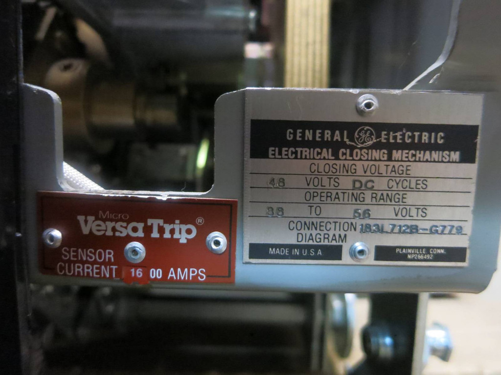 GE AKR-8D-50H-1 1600 Amp MO Breaker LSG Epic MicroVersaTrip TS20LSGM 1600A (PM2805-1)