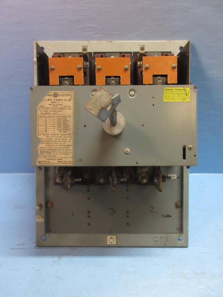 GE THMA-35-J6 400 Amp 600V Fused Switch Disconnect Model 2 General Electric 400A (TK3661-1)