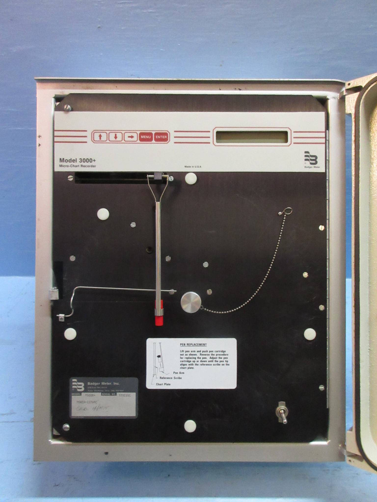 Badger Meter 3000+ Micro-Chart Recorder & 4500DS Transit-Time Flowmeter 4500-12 (TK3691-1)