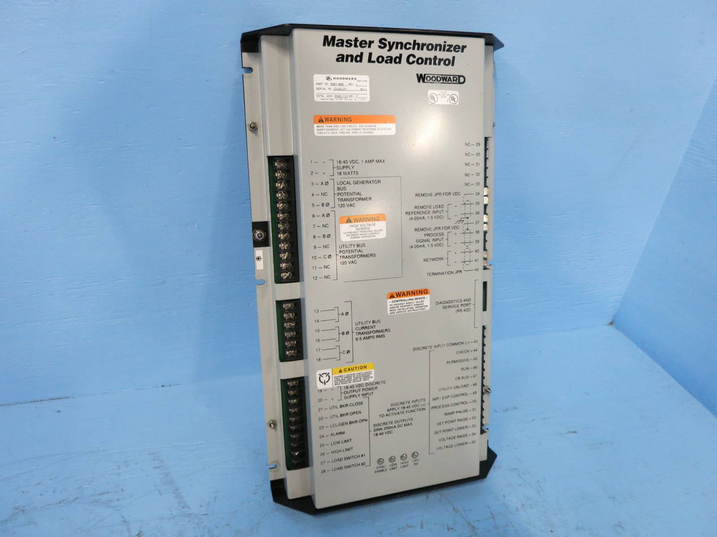 Woodward 9907-005 Rev. L Master Synchronizer and Load Control Relay PLC 9907005 (DW0603-1)