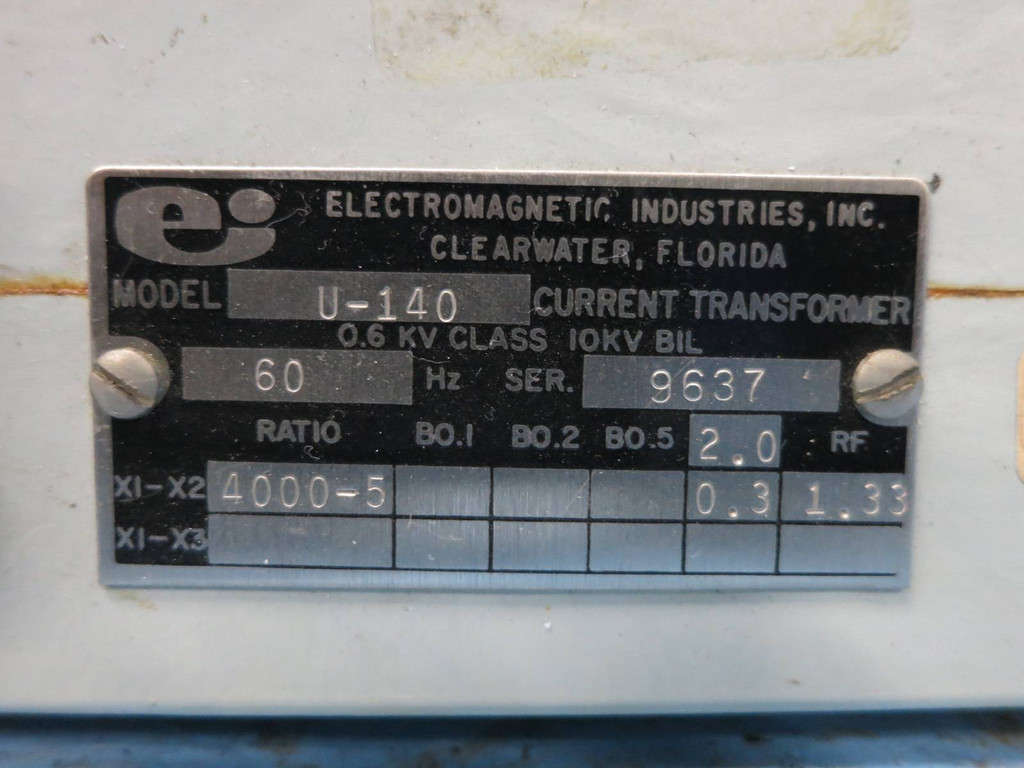 Electromagnetic Industries U-140 CT Current Transformer Ratio 4000:5 Amp 5A EI (DW0724-14)