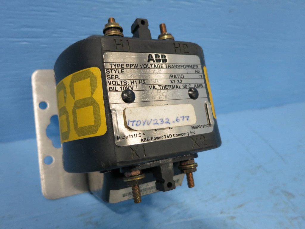 ABB LAB30299-20B Type PPW Voltage Transformer Ratio 2.4:1 288V - 120V 288-120 (DW0733-6)