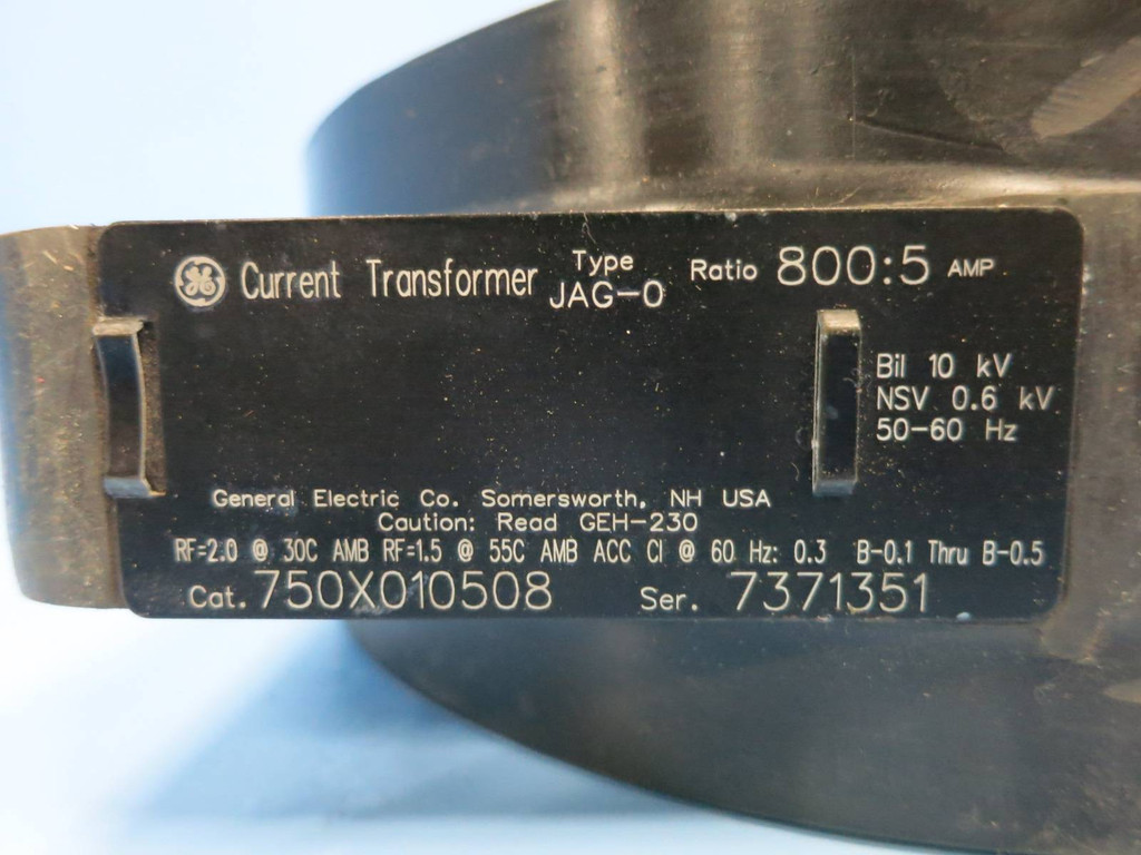 GE 750X010508 Current Transformer Type JAG-0 Ratio 800:5A CT General Electric (DW0805-6)