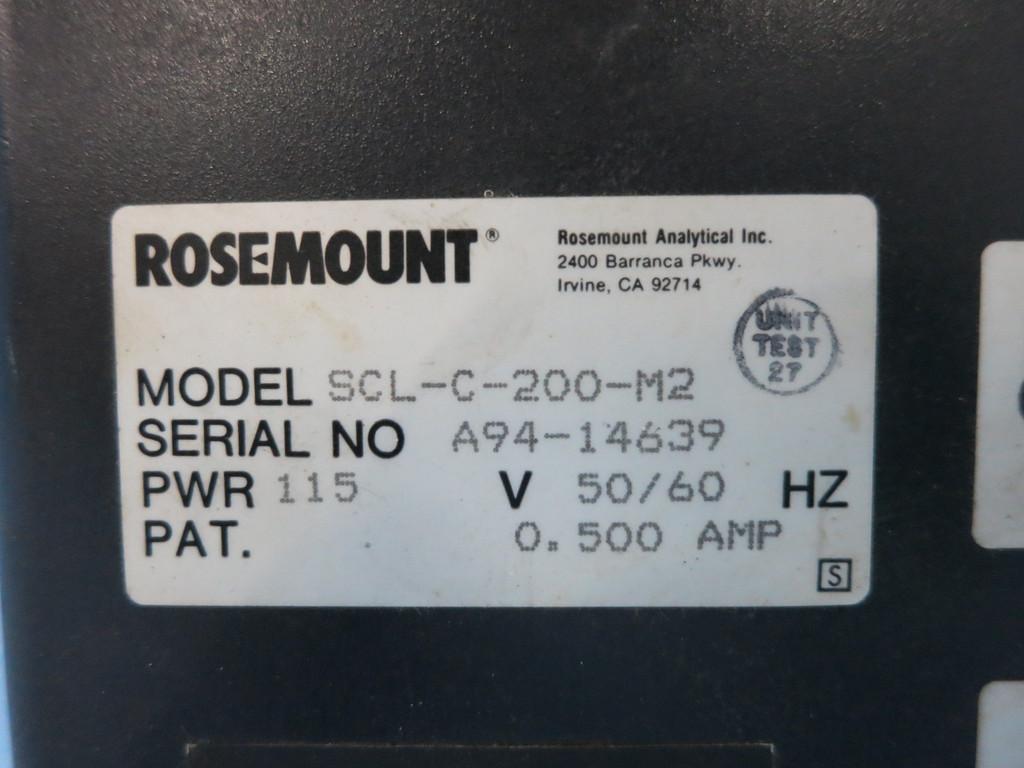 Rosemount Analytical SCL-C-200-M2 Solu Comp Water Quality Analyzer (DW0875-2)