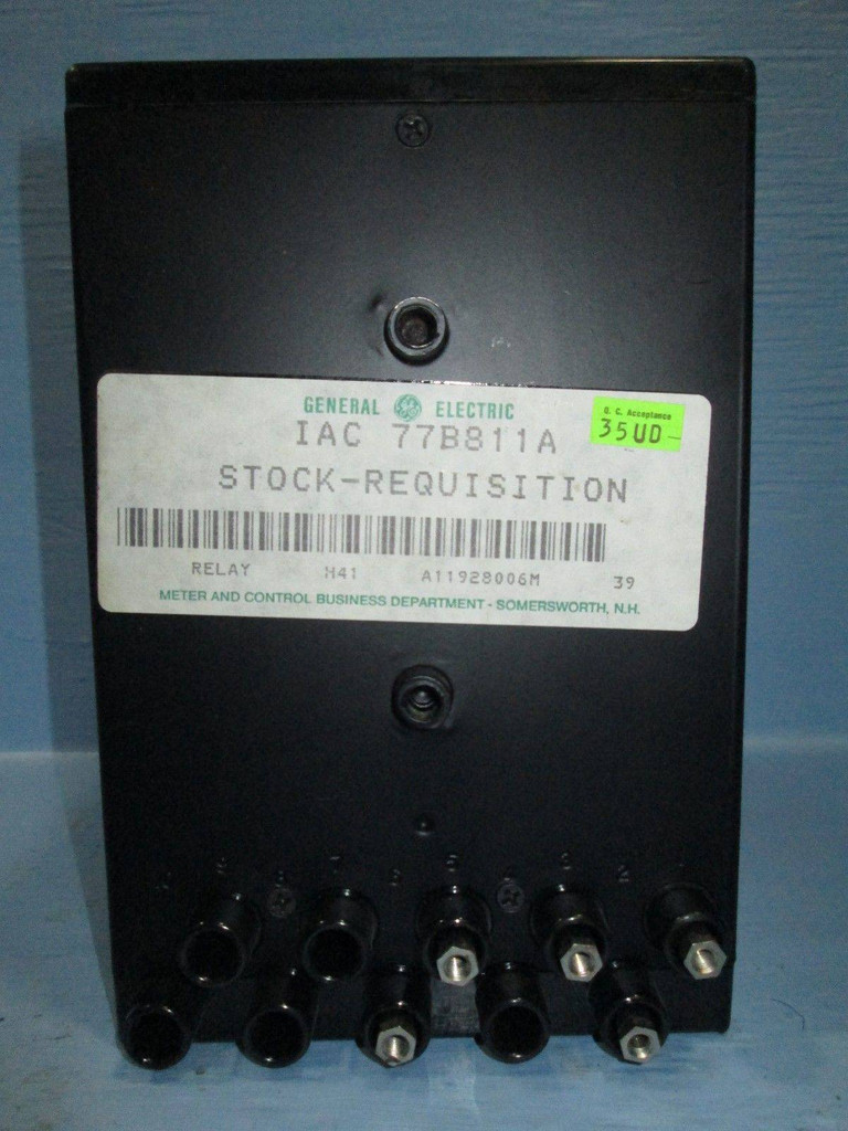 GE 121AC77B811A IAC Extremely Inverse Time Overcurrent Relay 50/60 Hz 1.5-12 Amp (EBI1661-1)